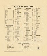 Table of Contents, Washtenaw County 1874